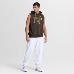 San Diego Padres Authentic Collection Standard Issue Dri-FIT Sleeveless Hoodie Brown | Nike