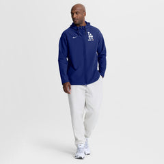 Los Angeles Dodgers Authentic Collection Raglan Therma-FIT Full-Zip Hooded Jacket Royal | Nike
