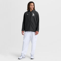 Los Angeles Dodgers Authentic Collection Raglan Therma-FIT Full-Zip Hooded Jacket Black | Nike