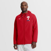 Philadelphia Phillies Authentic Collection Raglan Therma-FIT Full-Zip Hooded Jacket Red | Nike