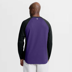 Colorado Rockies Authentic Collection Raglan Dri-FIT Sweatshirt Purple | Nike