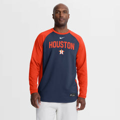 Houston Astros Authentic Collection Raglan Dri-FIT Sweatshirt Navy | Nike