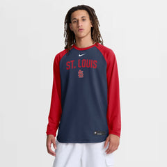 St. Louis Cardinals Authentic Collection Raglan Dri-FIT Sweatshirt Navy | Nike