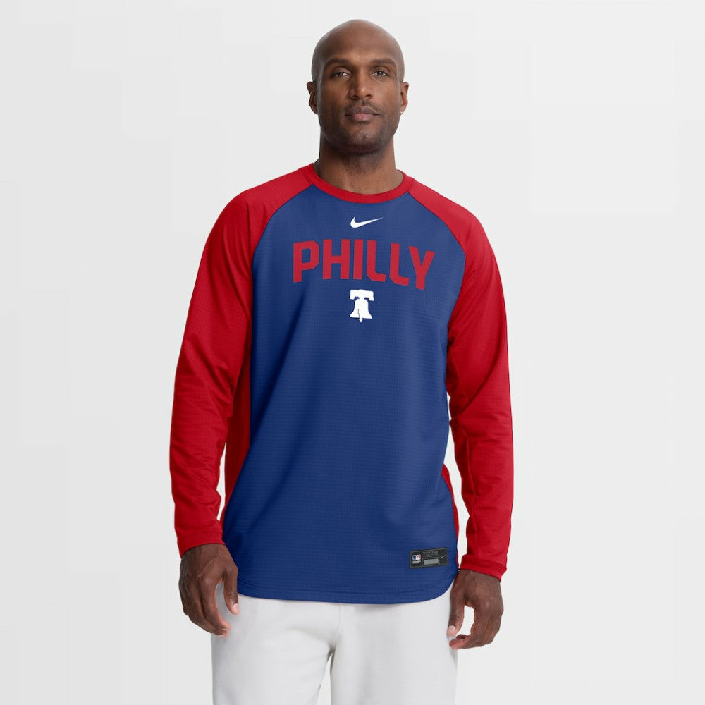 Philadelphia Phillies Authentic Collection Raglan Dri-FIT Sweatshirt Royal | Nike