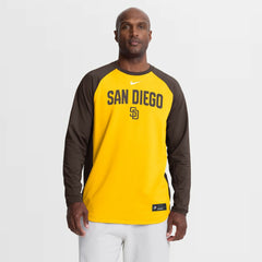 San Diego Padres Authentic Collection Raglan Dri-FIT Sweatshirt Gold | Nike