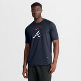 Atlanta Braves Authentic Collection Batting Practice Pre-Game Raglan Dri-FIT Top Blue | Nike
