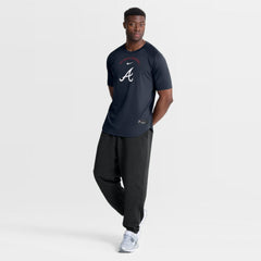 Atlanta Braves Authentic Collection Batting Practice Pre-Game Raglan Dri-FIT Top Blue | Nike