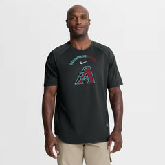 Arizona Diamondbacks Authentic Collection Batting Practice Pre-Game Raglan Dri-FIT Top Black | Nike