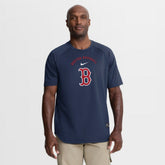 Boston Red Sox Authentic Collection Batting Practice Pre-Game Raglan Dri-FIT Top Navy | Nike