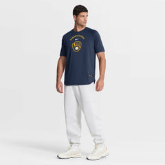 Milwaukee Brewers Authentic Collection Batting Practice Pre-Game Raglan Dri-FIT Top Navy | Nike