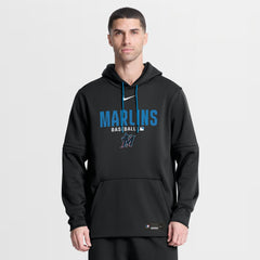 Miami Marlins Authentic Collection Therma-FIT Hoodie Black | Nike