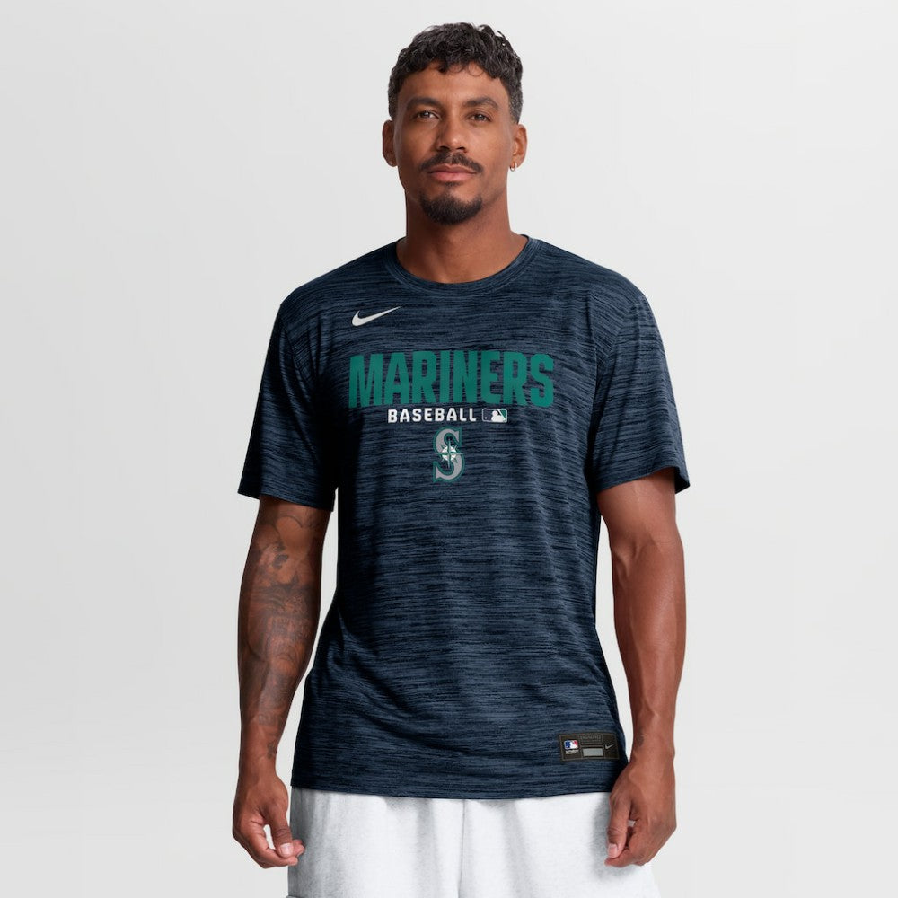 Seattle Mariners Authentic Collection Velocity Dri-FIT T-Shirt Navy | Nike