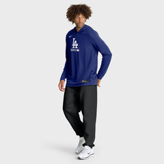 Los Angeles Dodgers Authentic Collection Dri-FIT Long Sleeve Hooded T-Shirt Royal | Nike