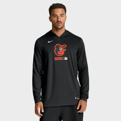 Baltimore Orioles Authentic Collection Dri-FIT Long Sleeve Hooded T-Shirt Black | Nike