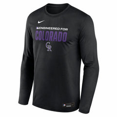 Colorado Rockies Authentic Collection Legend Dri-FIT Long Sleeve T-Shirt Black | Nike