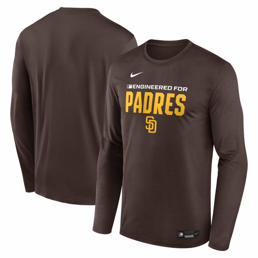 San Diego Padres Authentic Collection Legend Dri-FIT Long Sleeve T-Shirt Brown | Nike