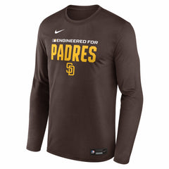 San Diego Padres Authentic Collection Legend Dri-FIT Long Sleeve T-Shirt Brown | Nike