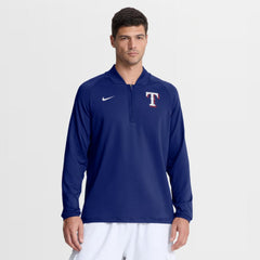 Texas Rangers Authentic Collection Dri-FIT Raglan Half-Zip Pullover Royal | Nike