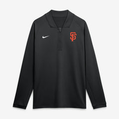 San Francisco Giants Authentic Collection Dri-FIT Raglan Half-Zip Pullover Black | Nike