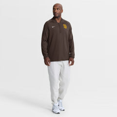 San Diego Padres Authentic Collection Dri-FIT Raglan Half-Zip Pullover Brown | Nike