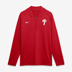 Philadelphia Phillies Authentic Collection Dri-FIT Raglan Half-Zip Pullover Red | Nike