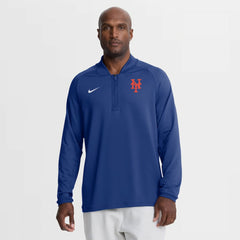 New York Mets Authentic Collection Dri-FIT Raglan Half-Zip Pullover Royal | Nike