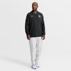 Los Angeles Dodgers Authentic Collection Dri-FIT Raglan Half-Zip Pullover Black | Nike