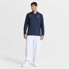 Boston Red Sox Authentic Collection Dri-FIT Raglan Half-Zip Pullover Navy | Nike