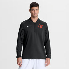 Baltimore Orioles Authentic Collection Dri-FIT Raglan Half-Zip Pullover Black | Nike
