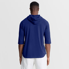 Los Angeles Dodgers Authentic Collection Flux Dri-FIT Raglan 3/4-Sleeve Hooded T-Shirt Gray | Nike