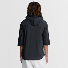 Cleveland Guardians Authentic Collection Flux Dri-FIT Raglan 3/4-Sleeve Hooded T-Shirt Gray | Nike