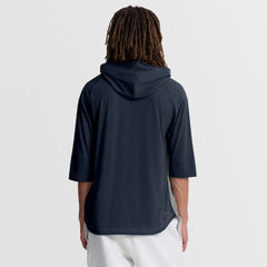 Atlanta Braves Authentic Collection Flux Dri-FIT Raglan 3/4-Sleeve Hooded T-Shirt Gray | Nike