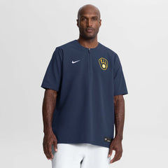Milwaukee Brewers Authentic Collection Dri-FIT Quarter-Zip Windshirt Navy | Nike