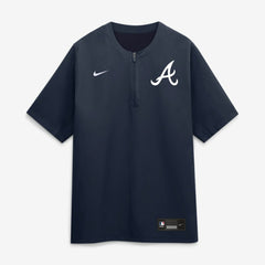 Atlanta Braves Authentic Collection Dri-FIT Quarter-Zip Windshirt Navy | Nike