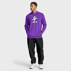 San Francisco Giants City Connect Dri-FIT Long Sleeve Hooded T-Shirt Purple | Nike