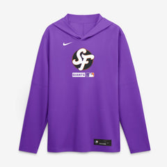 San Francisco Giants City Connect Dri-FIT Long Sleeve Hooded T-Shirt Purple | Nike