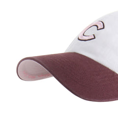 Chicago Cubs Unisex Love Letter Clean Up Adjustable Hat Stone/Burgundy | 47 brand