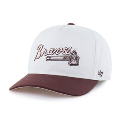 Atlanta Braves Unisex Love Letter Adjustable Hitch Hat Stone/Burgundy | 47 brand