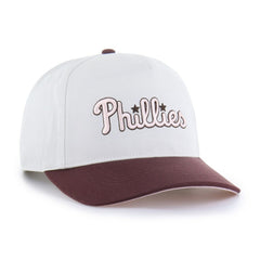 Philadelphia Phillies Unisex Love Letter Adjustable Hitch Hat Stone/Burgundy | 47 brand