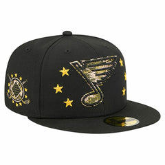 St. Louis Blues New Era Military Appreciation Digital Camo Stars 59FIFTY Fitted Hat Black