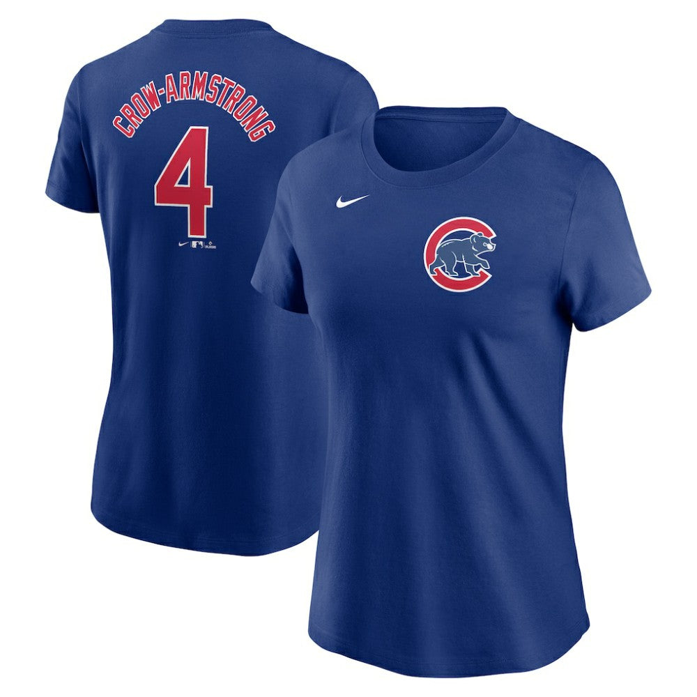 Pete Crow-Armstrong Chicago Cubs Women's Cooperstown Collection Fuse Name & Number T-Shirt Royal | Nike