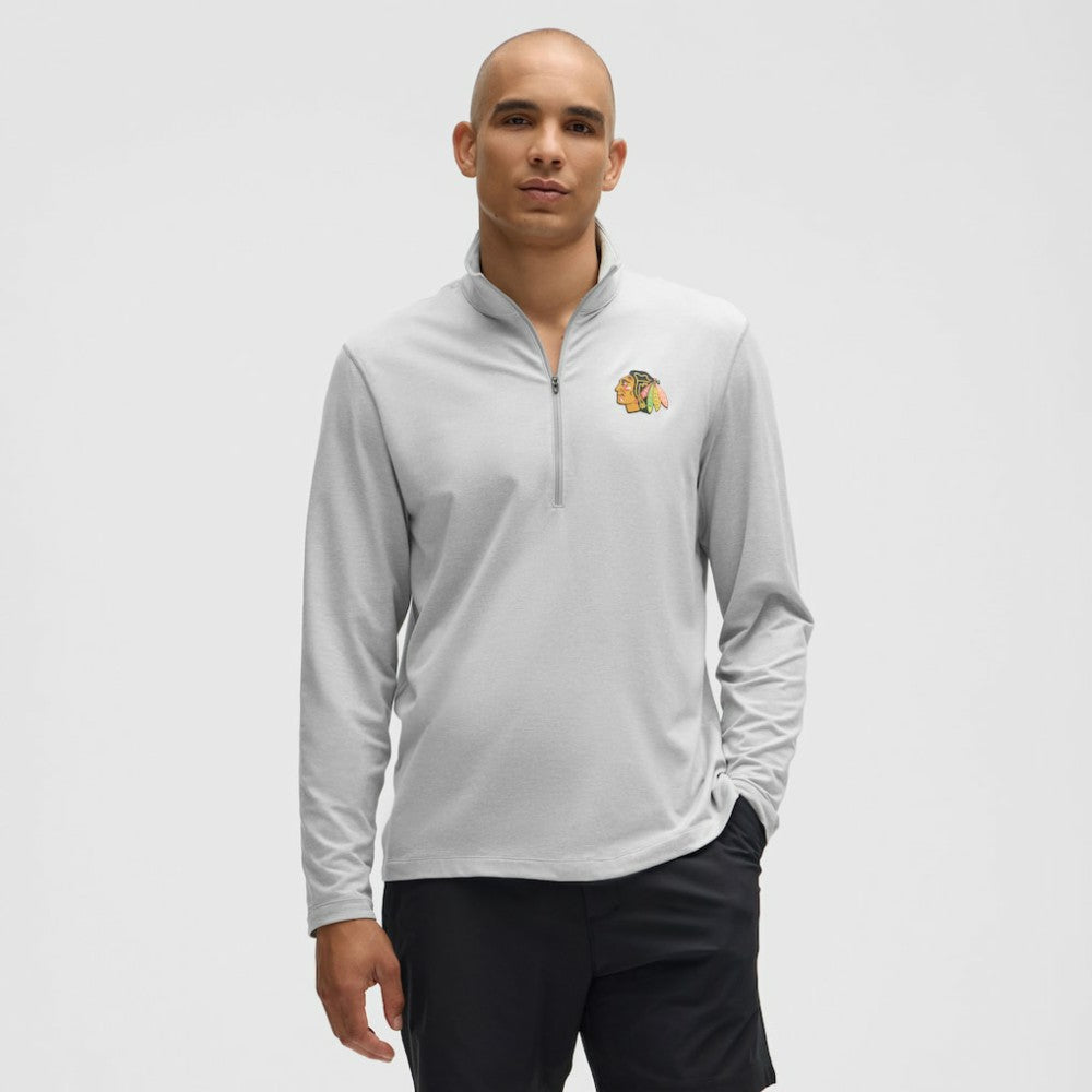 Chicago Blackhawks lululemon Soft Jersey Half-Zip Pullover Heather Gray