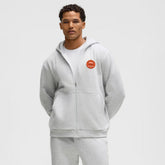 Anaheim Ducks lululemon Steady State Full-Zip Hoodie Heathered Core Ultra Light Grey
