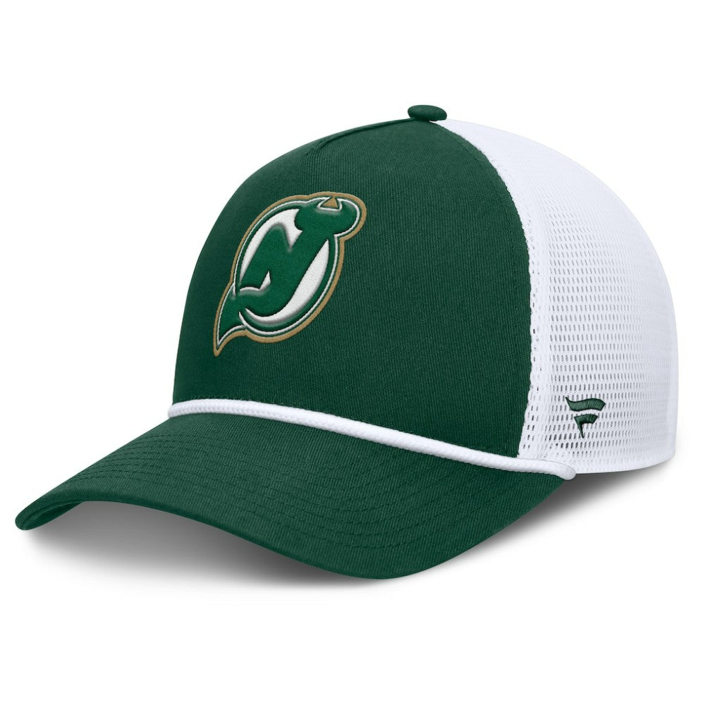 New Jersey Devils Fanatics Bermuda A-Frame Adjustable Hat Green/White