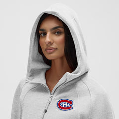 Montreal Canadiens lululemon Women's Scuba Oversized Half-Zip Hoodie Heathered Core Ultra Light Grey