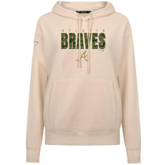 Atlanta Braves Levelwear Women's Adorn Protect W Pullover Hoodie Khaki