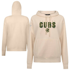 Chicago Cubs Levelwear Women's Adorn Protect W Pullover Hoodie Khaki