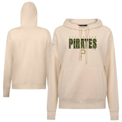 Pittsburgh Pirates Levelwear Women's Adorn Protect W Pullover Hoodie Khaki