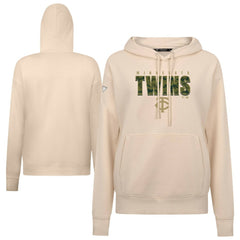 Minnesota Twins Levelwear Women's Adorn Protect W Pullover Hoodie Khaki