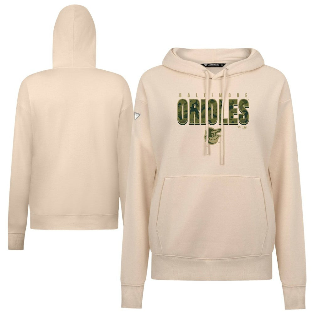 Baltimore Orioles Levelwear Women's Adorn Protect W Pullover Hoodie Khaki